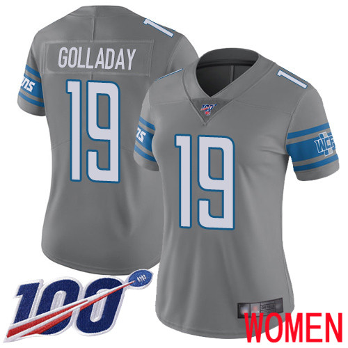 Detroit Lions Limited Steel Women Kenny Golladay Jersey NFL Football #19 100th Season Rush Vapor Untouchable->youth nfl jersey->Youth Jersey